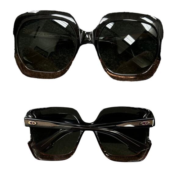 Christian Dior Women’s Sunglasses #7HHPR Oversized Gray and Peach Gradient - Picture 2 of 4